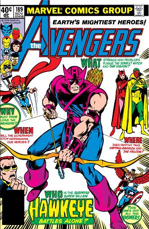 Avengers #189  cover
