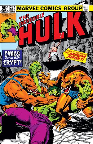 Incredible Hulk #257  cover
