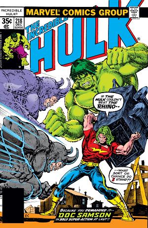 Incredible Hulk #218 cover