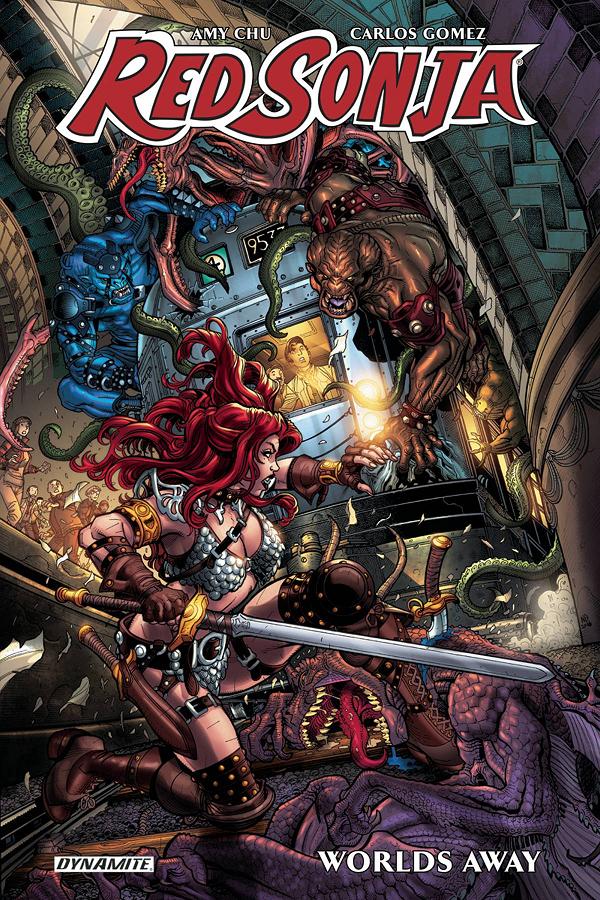 Red Sonja Worlds Away Vol. 01 cover by Nick Bradshaw