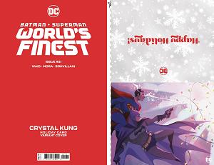 Batman & Superman: World's Finest #21 CVR C KUNG DC HOLIDAY CARD cover