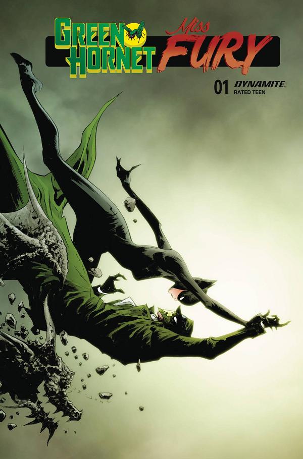 Green Hornet Miss Fury #1 variant cover by Jae Lee