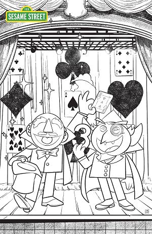 Sesame Street Amazing Mumfords Card Trick #4 CVR C COLORING cover