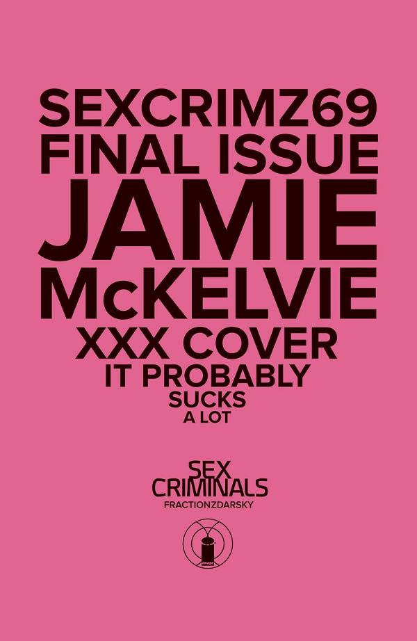 Sex Criminals #69 XXX MCKELVIE cover