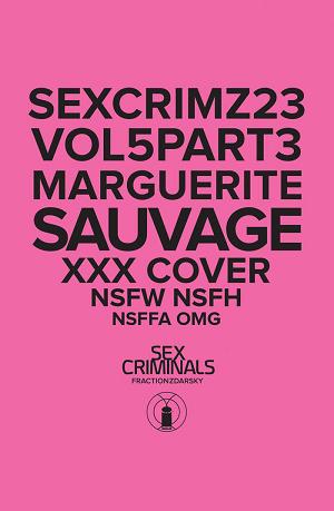 Sex Criminals #23 XXX MARGUERITE SAUVAGE cover