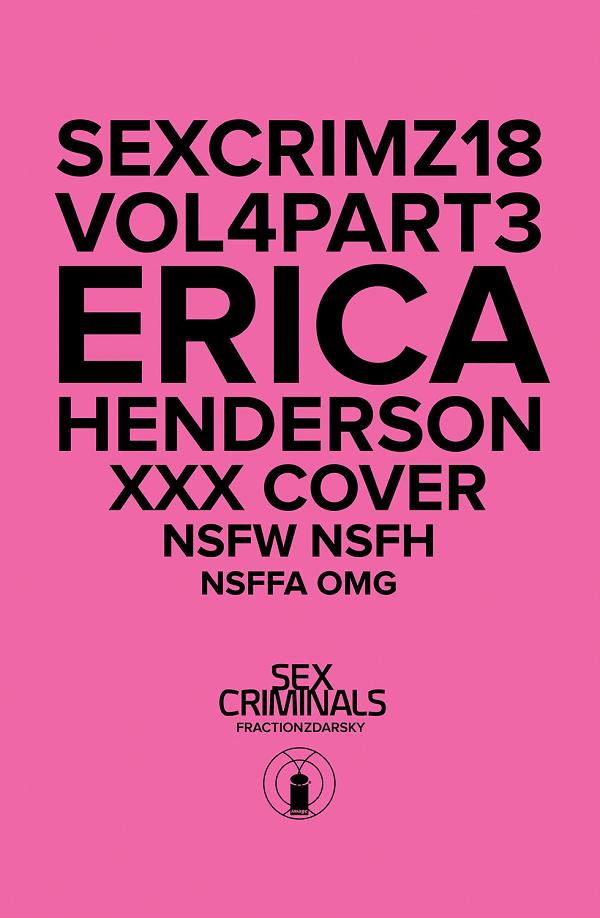 Sex Criminals #18 XXX ERICA HENDERSON cover