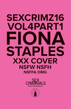 Sex Criminals #16 XXX FIONA STAPLES cover