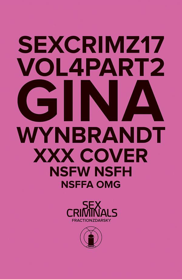 Sex Criminals #17 XXX GINA WYNBRANDT cover