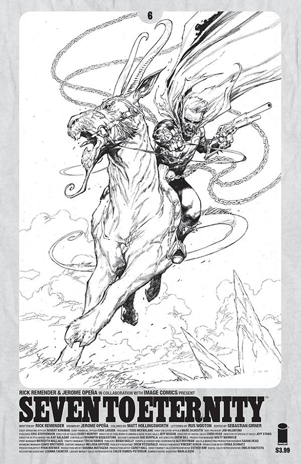 Seven To Eternity #6 CVR D CVR D SPAWN MONTH B&W cover