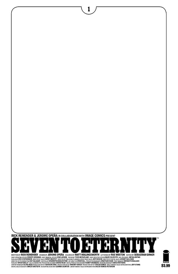 Seven To Eternity #1 CVR D BLANK SKETCH CVR cover
