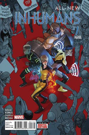 All New Inhumans #1 CASELLI 2ND PTG cover
