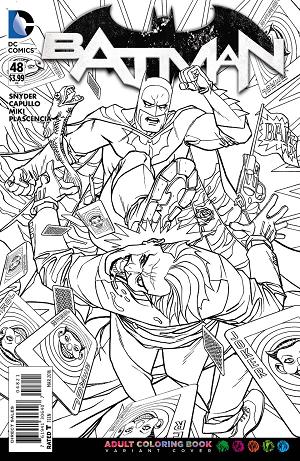 Batman #48 ADULT COLORING BOOK cover