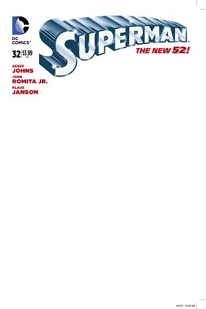 Superman #32 BLANK cover