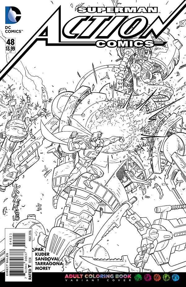 Action Comics #48 ADULT COLORING BOOK cover