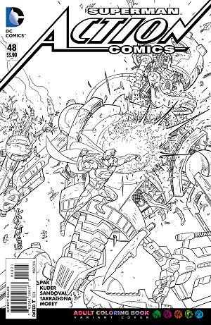 Action Comics #48 ADULT COLORING BOOK cover