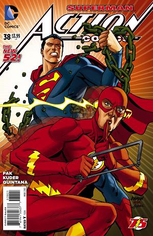 Action Comics #38 FLASH 75 cover