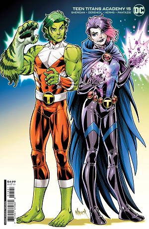 Teen Titans Academy #15 CVR B CVR B NAUCK CARD STOCK cover
