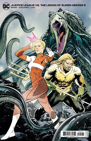 Justice League Vs Legion Of Superheroes #5 CVR B MOORE CARD cover