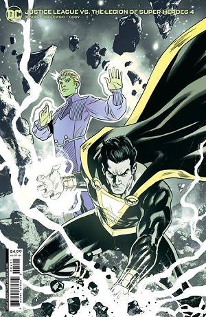 Justice League Vs Legion Of Superheroes #4 CVR B MOORE CARD cover