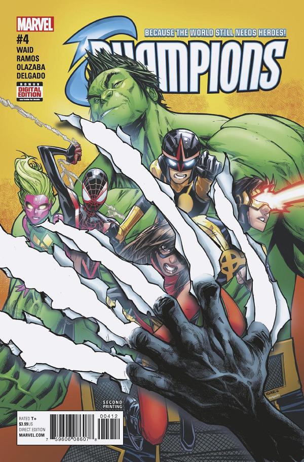 Champions #4 variant cover by Humberto Ramos