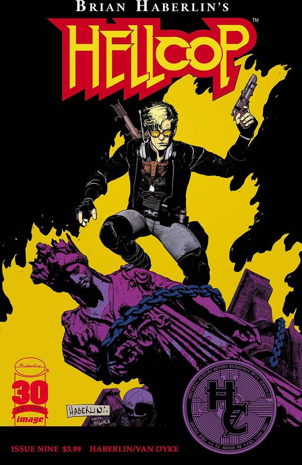 Hellcop #9 cover by Brian Haberlin
