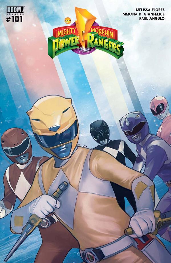 Mighty Morphin Power Rangers #101 variant cover by Francesco Tomaselli