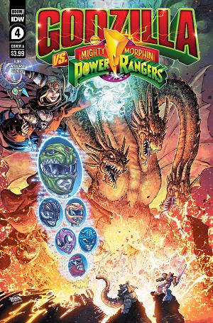 Godzilla Vs Mmpr #4 CVR A FREDDIE WILLIAMS II cover