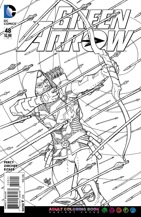 Green Arrow #48 ADULT COLORING BOOK cover