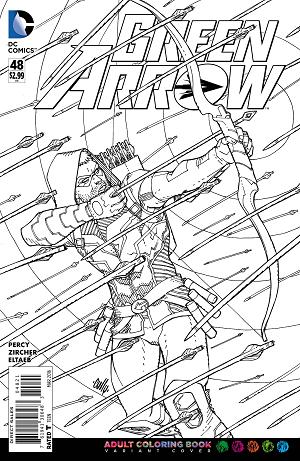 Green Arrow #48 ADULT COLORING BOOK cover