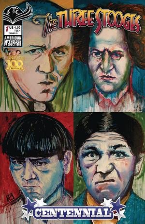 Three Stooges Centennial #1 CVR D PAGANA PAINTING (O/A) cover