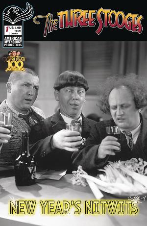Three Stooges New Years Nitwits #1 CVR C B&W PHOTO cover