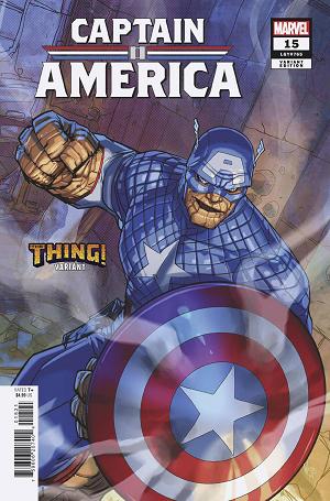 Captain America #15 PETE WOODS THE THING cover
