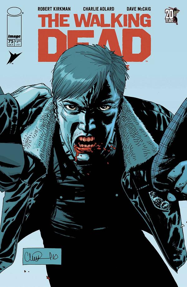Walking Dead Deluxe #75 variant cover by Charlie Adlard