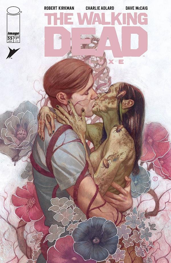 Walking Dead Deluxe #55 variant cover by Julian Totino Tedesco