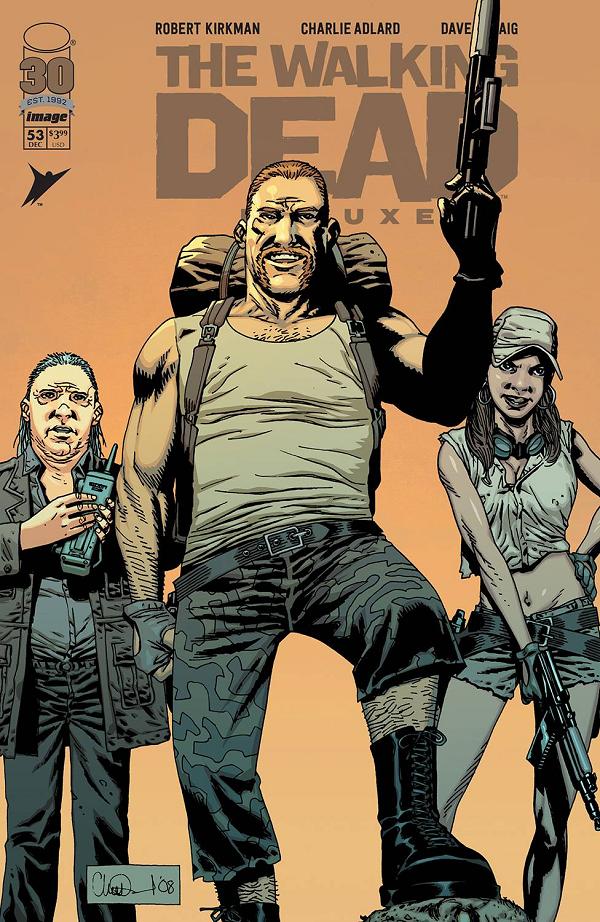 Walking Dead Deluxe #53 variant cover by Charlie Adlard