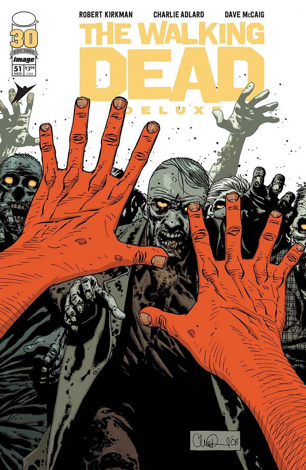 Walking Dead Deluxe #51 variant cover by Charlie Adlard