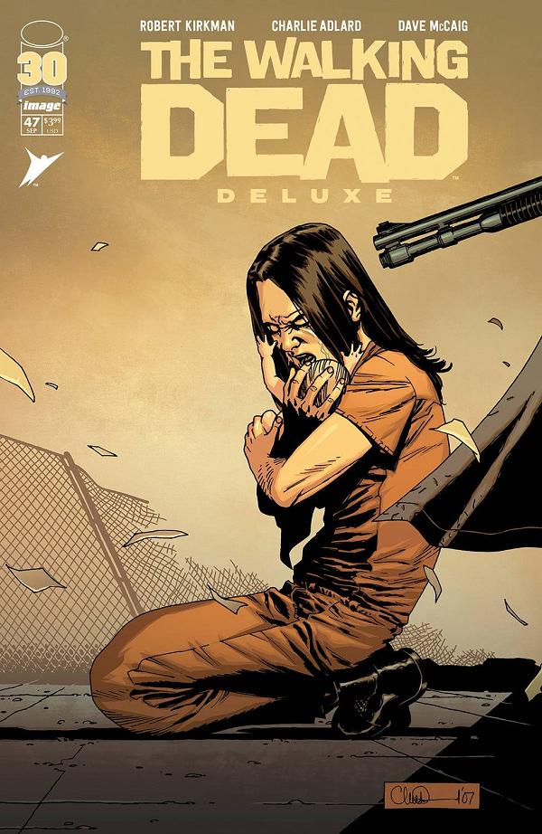 Walking Dead Deluxe #47 variant cover by Charlie Adlard