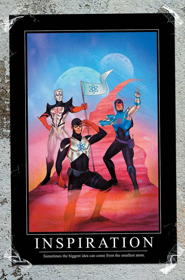 Justice League The Atom Project #1 CVR E (OF 6) CVR E INC 1:25 KEVIN WADA CARD STOCK cover