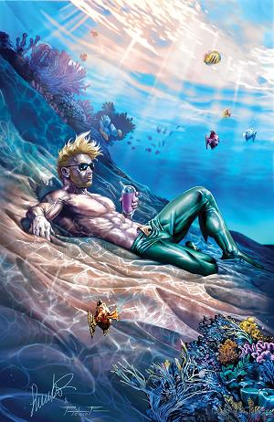 Aquaman #1 CVR F CVR F INC 1:25 SALVADOR LARROCA CARD STOCK cover