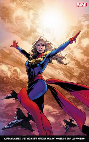 Captain Marvel #47 LUPACCHINO WOMENS HISTORY MONTH cover