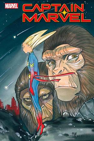Captain Marvel #46 MOMOKO PLANET OF THE APES cover