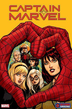 Captain Marvel #41 JOHNSON BEYOND AMAZING SPIDER-MAN cover