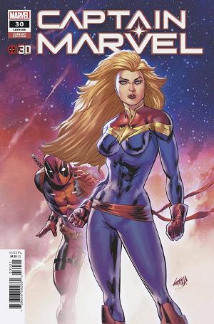 Captain Marvel #30 LIEFELD DEADPOOL 30TH cover