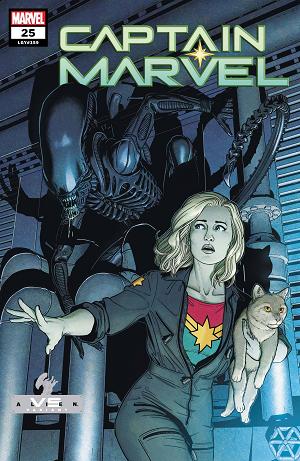 Captain Marvel #25 MCKELVIE MARVEL VS ALIEN cover