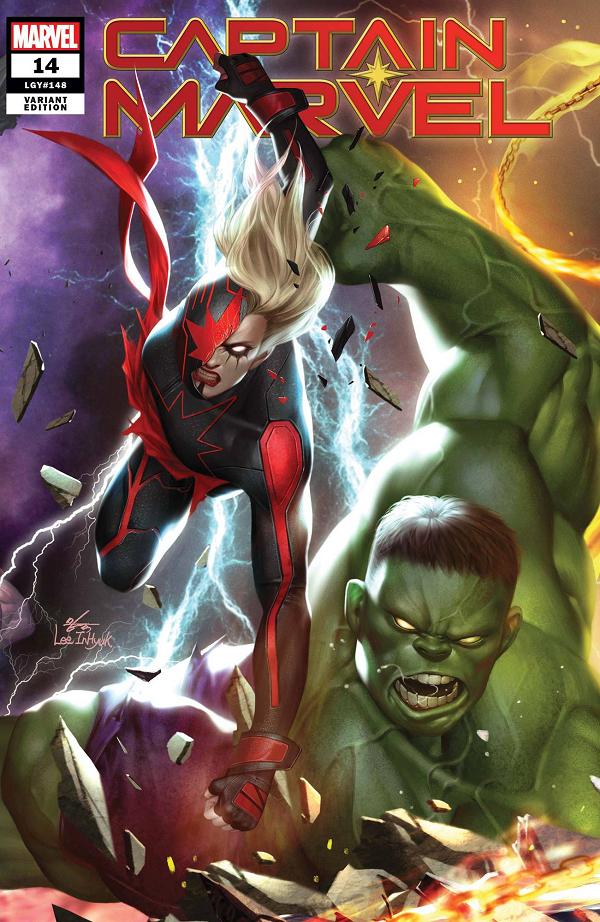 Captain Marvel #14 variant cover by In-Hyuk Lee
