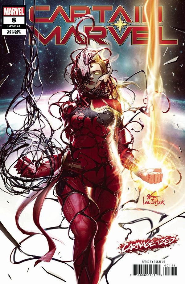 Captain Marvel #8 variant cover by In-Hyuk Lee
