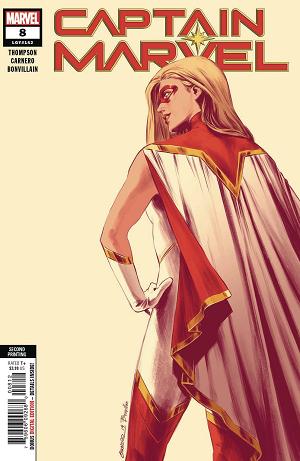 Captain Marvel #8 2ND PTG CARNERO NEW ART cover