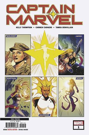 Captain Marvel #1 3RD PTG CARNERO cover