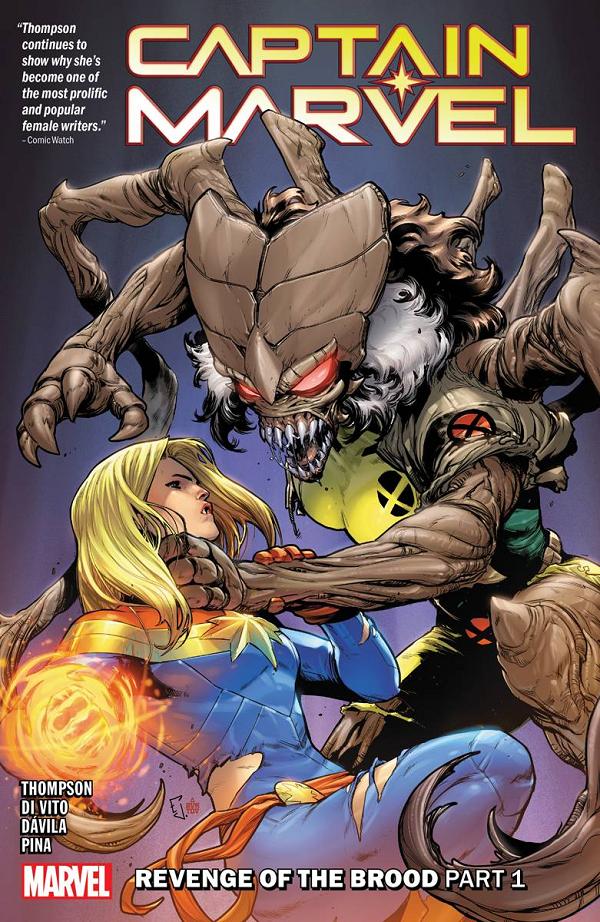 Captain Marvel Tp Vol 09 Revenge Of The Brood Part I cover by Juan Frigeri