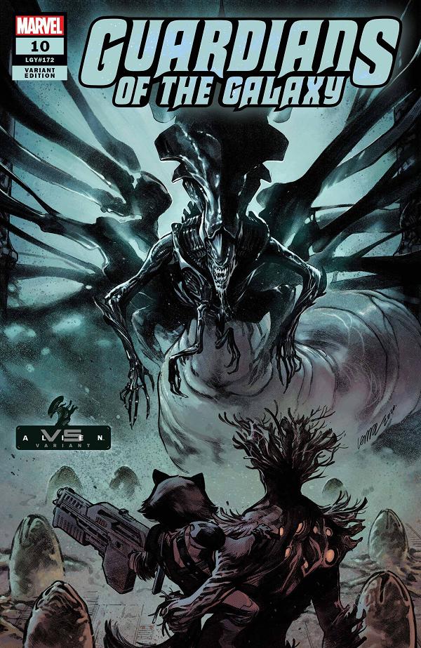 Guardians Of The Galaxy #10 LARRAZ MARVEL VS ALIEN cover